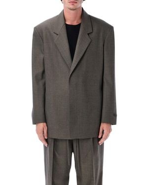 Fear Of God Chevron Wool Single-Breasted Blazer - Gray