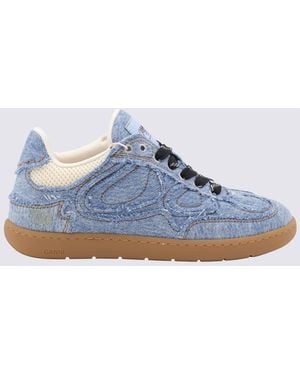 Ganni Light Cotton Trainers - Blue