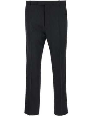Gucci Tailored Trousers With Tonal Logo Lettering - Blue