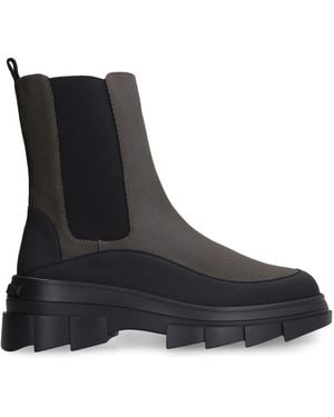 Stuart Weitzman Noho Chelsea Boots Technical Fabric - Black