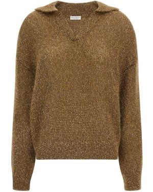 Brunello Cucinelli Polyamide Polo Shirt - Brown