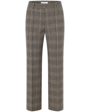 Patrizia Pepe Prince Of Wales Tailored Straight-Leg Pants - Gray