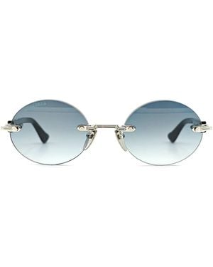 Chrome Hearts Deep Iii - Shiny Silver Sunglasses - Black