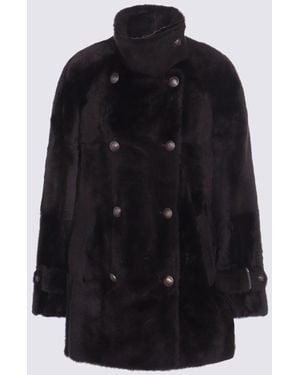 Brunello Cucinelli Dark Fur Jacket - Black