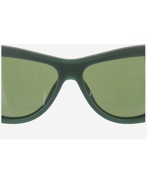 Jacquemus Palmier Sunglasses With Square Frame Acetate Glasses & Frames - Green