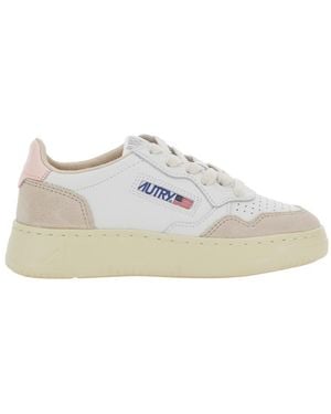 Autry Low Top Sneakers With Logo Patch Cow Leather Sneakers - White