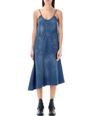 JW Anderson Twisted Denim Dress For - Blue