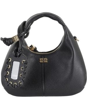 Ganni Hobo Mini Grained - Black