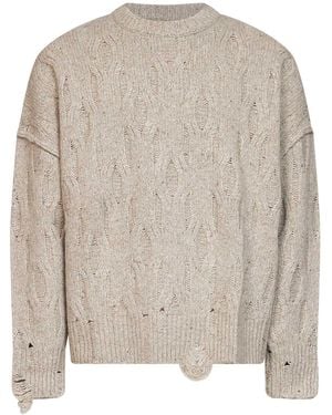 Represent Sweater Distressed Wool-Blend - Natural