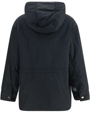 Max Mara Reversible Padded Parka Outer: Polyester Puffer Jackets - Blue
