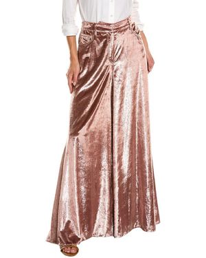 Brunello Cucinelli Velvet Wide Leg Trousers - Pink