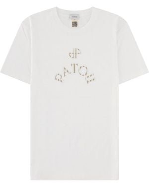 Patou T-Shirt With Logo Cotton T-Shirts - White