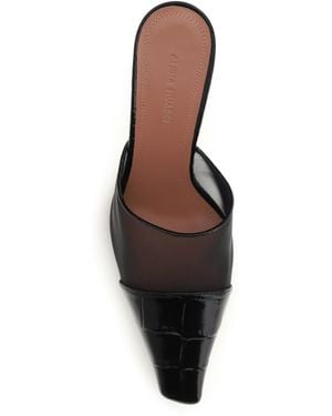 AMINA MUADDI Mules Jamie Mesh Calf Leather Sandal - White