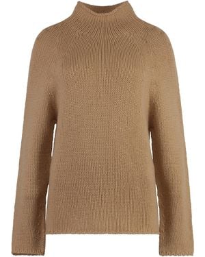 THE (Alphabet) Cashmere Turtleneck Jumper - Brown