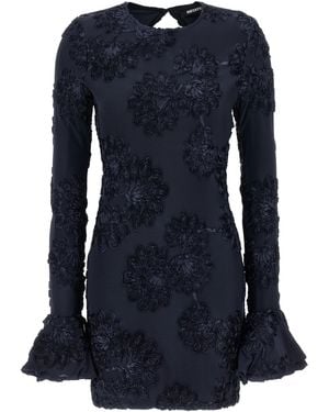 ROTATE BIRGER CHRISTENSEN 3D Mesh Mini Dress - Blue