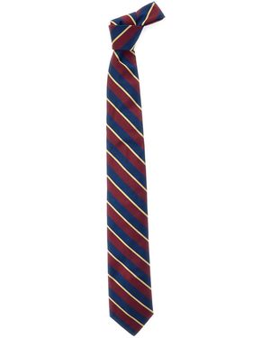 Sebago Regimental 8Cm Silk Tie Papillon And Ties - Blue