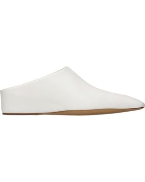 Jil Sander Leather Slippers - White