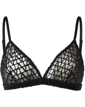 Valentino Garavani Logato Bralette Top - Black