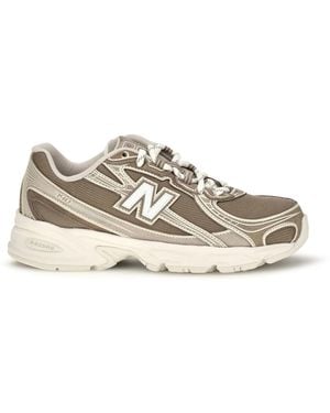 New Balance 740 Sneakers Mushroom - White