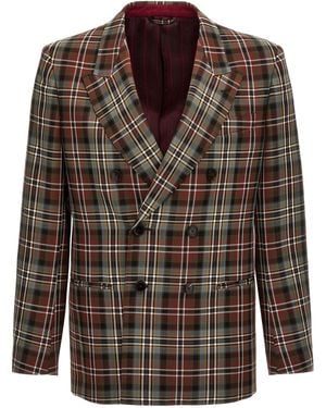 Etro Maxi Check Blazer Jackets - Brown