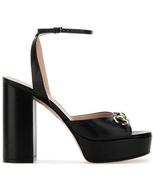 Gucci Leather Sandals - Black