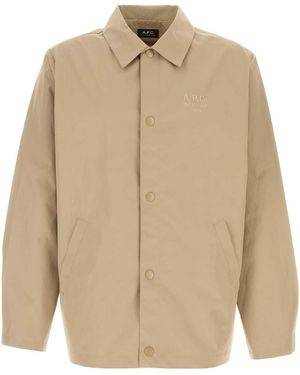 A.P.C. Cappuccino Polyester Blend Regis Windbreaker - Natural