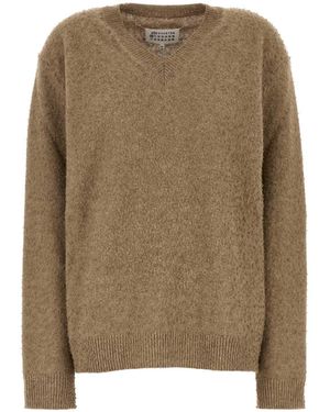 Maison Margiela Cappuccino Wool Blend Jumper - Natural