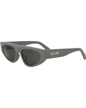 Celine Sunglasses Geometric Full Rim, Frame And Smoke Lens Cl40315U93A - Gray