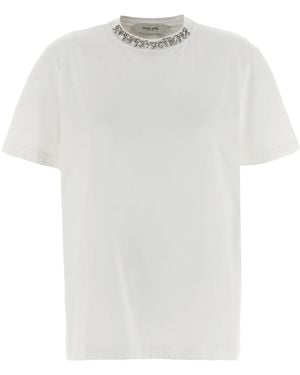 Golden Goose Crystal Crew Neck T-Shirt - White