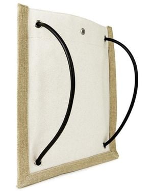 Saint Laurent Universite Logo Flat Crossbody Bag - White