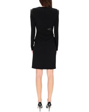 Versace V-Neck Mini Dress Viscose - Black