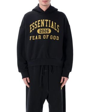 Essentials x Fear Of God Fear Of God Essentials Classic Hoodie Vintage Cotton Sweatshirt - Black