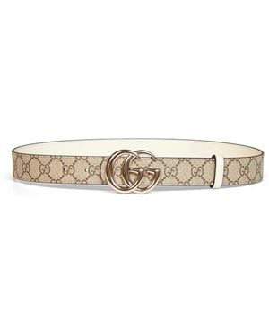 Gucci "Gg Marmont" Reversible Belt <Br - White
