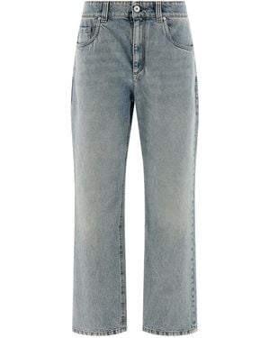 Brunello Cucinelli Cotton Straight-Leg Jeans Clothing - Blue