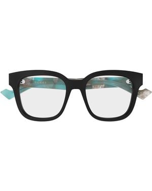 Gucci Gucci Gg0958O Linea Emblem 017 Havana Light Blu Glasses - Black