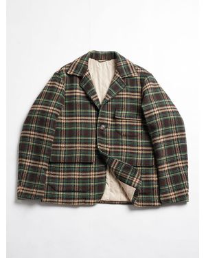 Doppiaa Aaderbale-P Checked Coat & Jackets - Green
