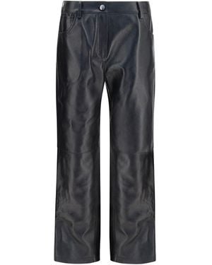 Magda Butrym Leather Trousers - Grey