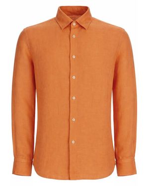 120% Lino Camicia - Orange