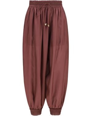 Zimmermann Aster Harem Trousers Silk - Purple