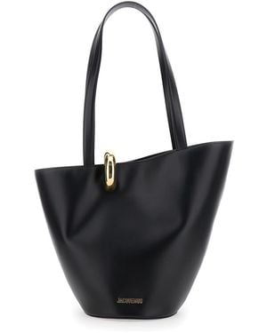 Jacquemus Shoulder Bag Le Bambola Leather Cow - Black