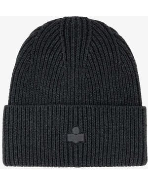Isabel Marant Mayers Cotton And Wool Blend Hat - Blue