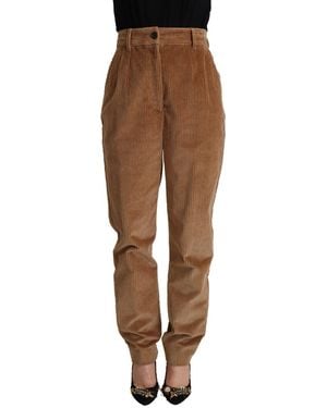 Dolce & Gabbana Chic High-Waisted Corduroy Skinny Pant - Multicolor
