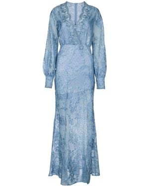 ERMANNO FIRENZE Abito Con Sottoveste - Blue