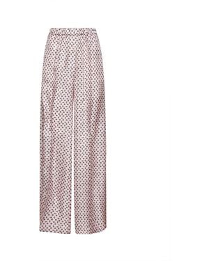 Max Mara Printed Silk Twill Mxmviscio Trousers - Pink