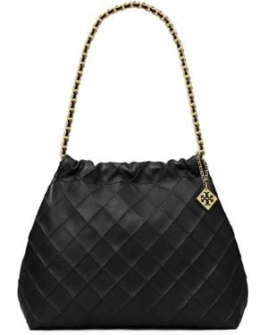 Tory Burch Fleming Soft Drawstring Bag - Black