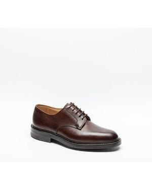 Crockett & Jones Dark Scotch Country Grain Calf Shoe - Brown