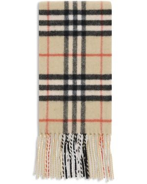 Burberry Thin Cashmere Check Scarf Kashmir/Capra Hircus - White