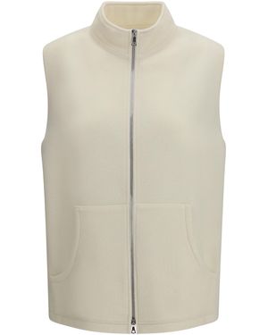 Rier Virgin Wool Vest Ovis Aries Blazers & Vests - White