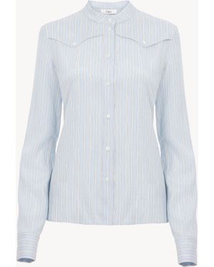 Chloé Chloé Striped Poplin Shirt - White