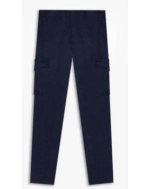 Larusmiani Wool Cargo Pants Verbier Pants - Blue